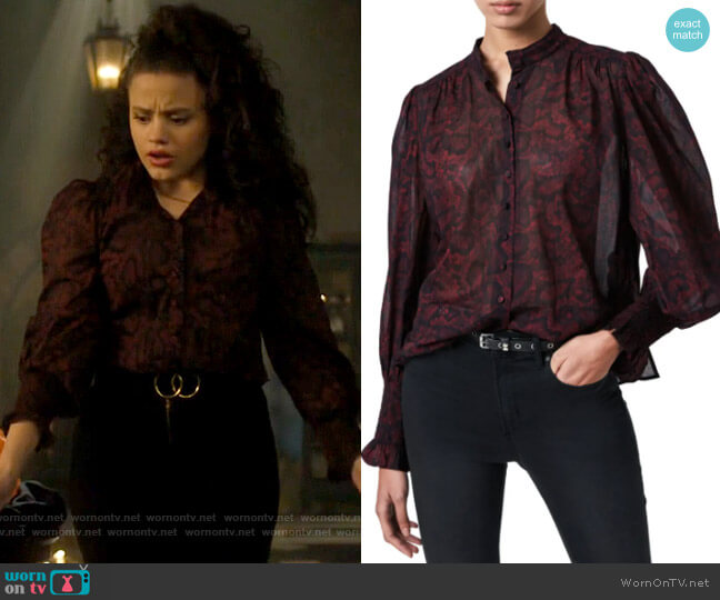All Saints Leonie Stanza Shirt worn by Maggie Vera (Sarah Jeffery) on Charmed