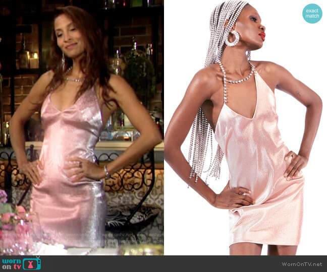 Area Asymmetrical Crystal Halter Dress worn by Lily Winters (Christel Khalil) on The Young and the Restless