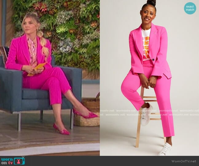 Argent Supermajority Blazer worn by Amanda Kloots on The Talk