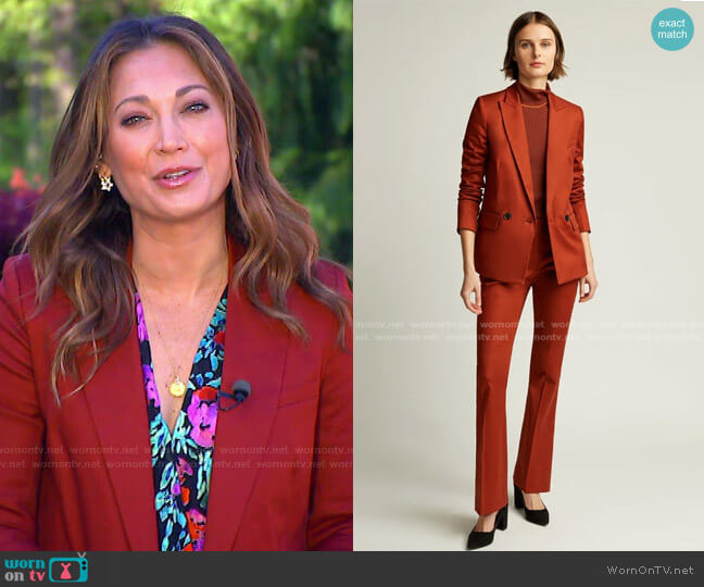 Argent Lean Flare Trouser worn by Ginger Zee on Good Morning America