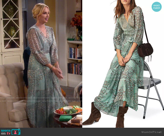 ba&sh Oriane Dress worn by Mandy Baxter (Molly McCook) on Last Man Standing