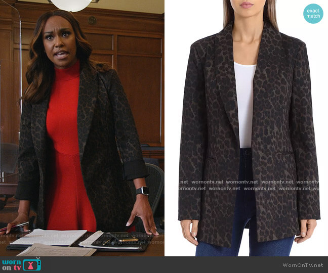 Bagatelle Shawl-Collar Blazer worn by Rachel Audubon (Michelle Bathe) on All Rise