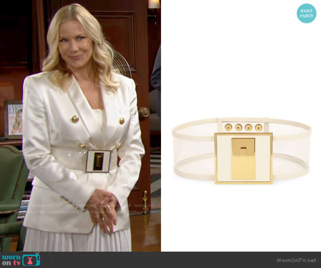 Balmain Corset Waist Belt worn by Brooke Logan (Katherine Kelly Lang) on The Bold and the Beautiful