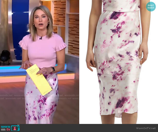 Bardot Kendal Bias Skirt worn by Amy Robach on Good Morning America
