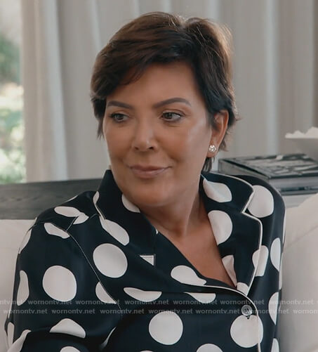 Kriss’s polka dot pajama shirt Keeping Up with the Kardashians