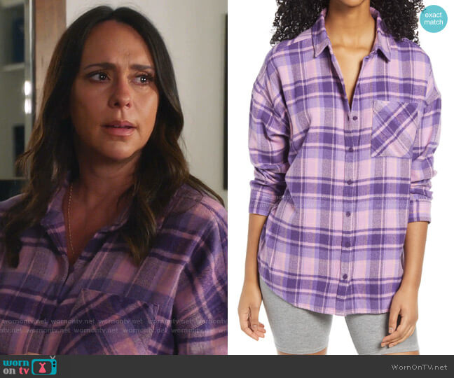 BP Boyfriend Plaid Button-Up Shirt worn by Maddie Kendall (Jennifer Love Hewitt) on 9-1-1
