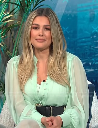 Carissa’s mint green sheer dress on E! News Daily Pop