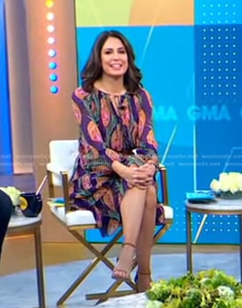Cecilia’s purple printed dress on Good Morning America