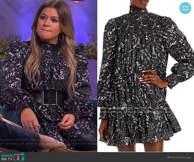 Cinq a Sept Love Note Rika Dress worn by Kelly Clarkson on The Kelly Clarkson Show