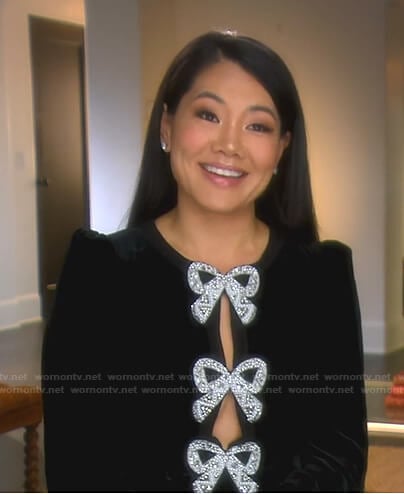 Crystal’s bow embellished dress on The Real Housewives of Beverly Hills