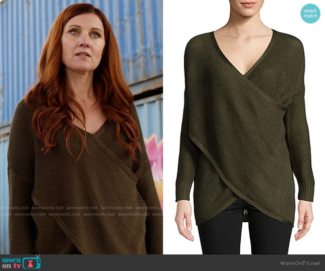 Design Lab Surplice Wrap Sweater
