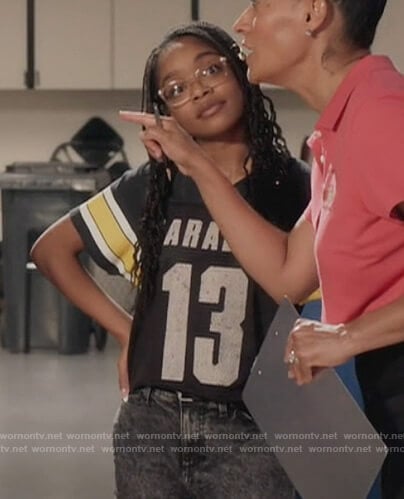 Diane’s black paradise jersey on Black-ish