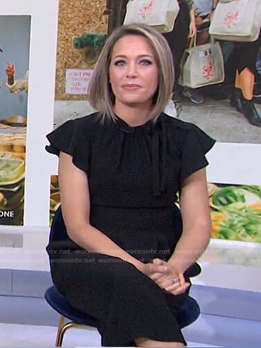 Dylan’s black flutter sleeve jumpsuit on Today