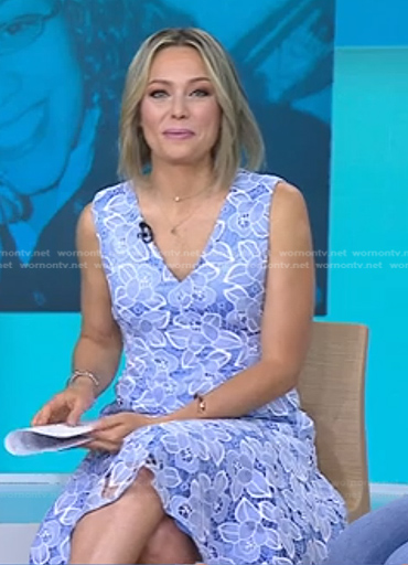 Dylan’s blue floral lace dress on Today