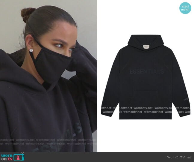Fear of God Applique Pullover Hoodie worn by Khloe Kardashian on Keeping Up with the Kardashians