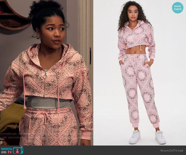 Forever 21 Paisley Print Hoodie worn by Delilah (Laya DeLeon Hayes) on The Equalizer
