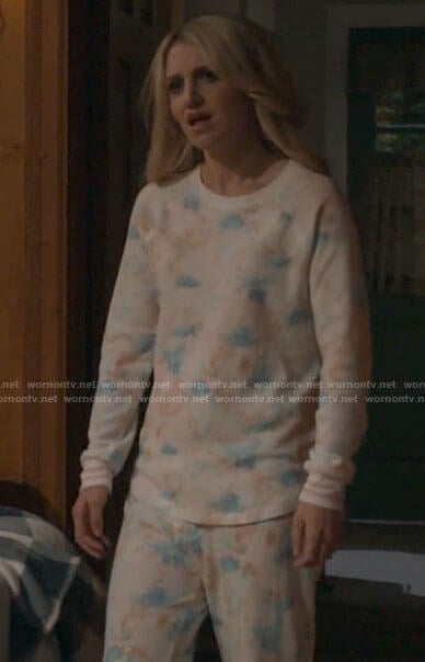 Gina’s tie dye pajamas on B Positive