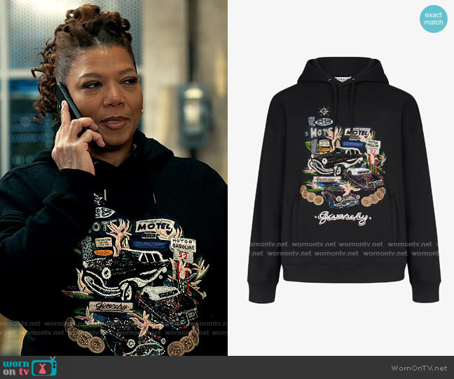 Givenchy Motel Embroidered Hoodie worn by Robyn McCall (Queen Latifah) on The Equalizer
