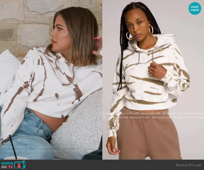 Good American Cropped and Cool Hoodie worn by Khloe Kardashian on Keeping Up with the Kardashians