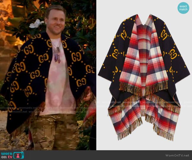Poncho Reversible GG Poncho worn by Spencer Pratt (Spencer Pratt) on The Hills New Beginnings