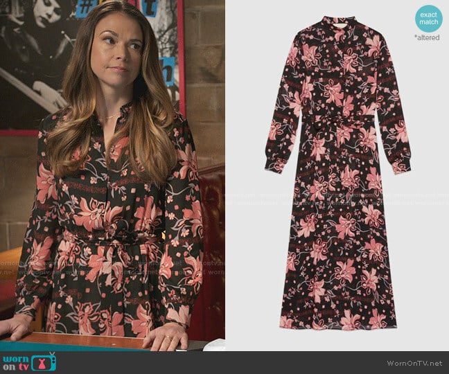Gucci Floral Print Viscose Dress worn by Liza Miller (Sutton Foster) on Younger