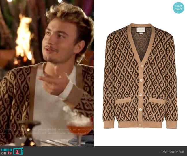 Gucci Rhombus Cardigan worn by Brandon Thomas Lee (Brandon Thomas Lee) on The Hills New Beginnings