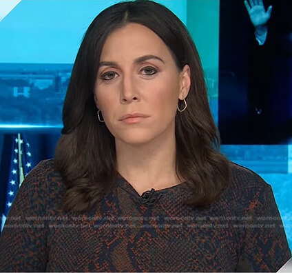 Hallie Jackson’s snake print dress on Today