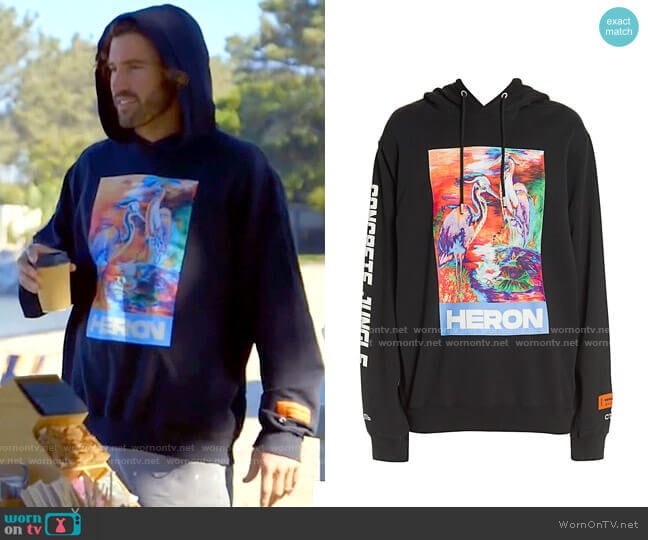 Heron Preston Concrete Jungle Drawstring Hoodie worn by Brody Jenner (Brody Jenner) on The Hills New Beginnings