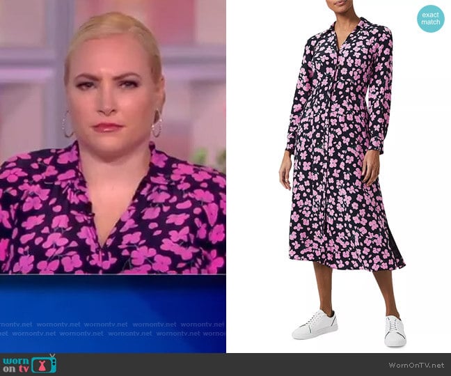 Hobbs London Lulu Floral Print Midi Dress worn by Meghan McCain on The View