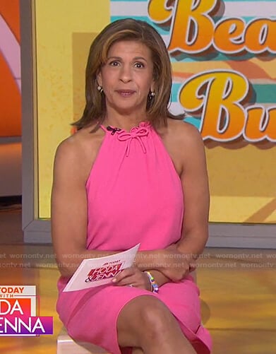 Hoda’s pink halter mini dress on Today