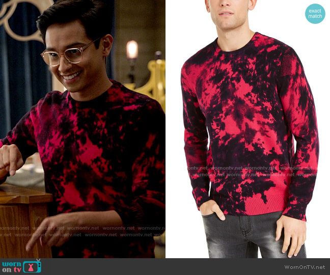INC International Concepts Gnover Tie Dye Sweater worn by Carlos Rodriguez (Frankie A. Rodriguez) on High School Musical The Musical The Series