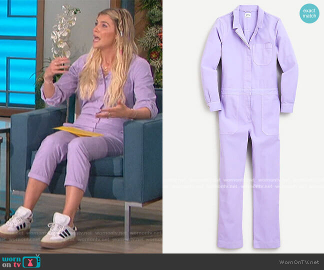 J. Crew Foundry chino coveralls worn by Amanda Kloots on The Talk