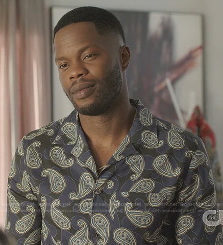 Jeff’s paisley short sleeve shirt on Dynasty