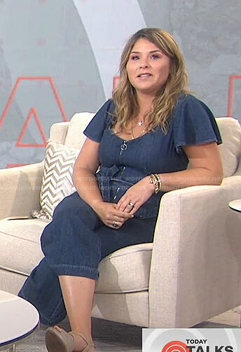 Jenna’s flutter sleeve denim jumpsuit on Today