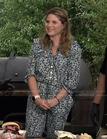 Jenna’s printed button front jumpsuit on Today