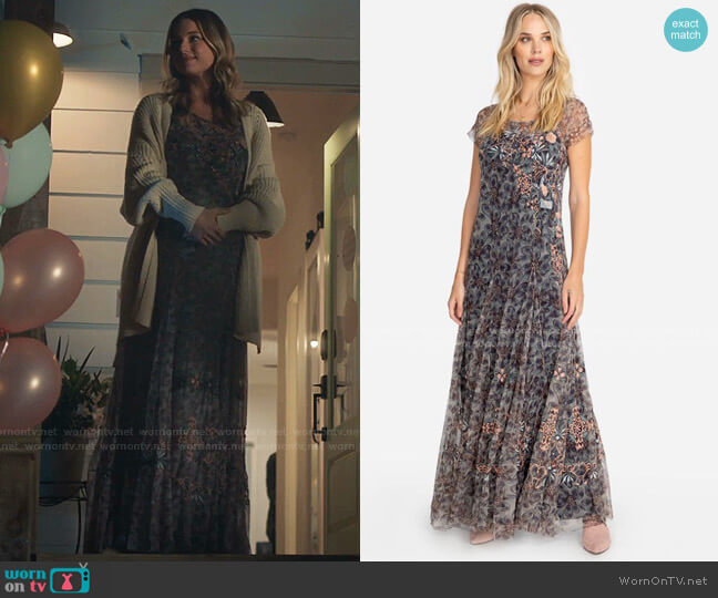 Johnny Was Veivi Mesh Dress worn by Nicolette Nevin (Emily VanCamp) on The Resident