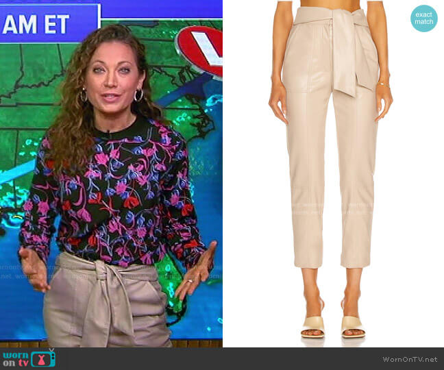Jonathan Simkhai Tessa Vegan Leather Pant worn by Ginger Zee on Good Morning America