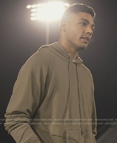 Jordan’s green hoodie on All American