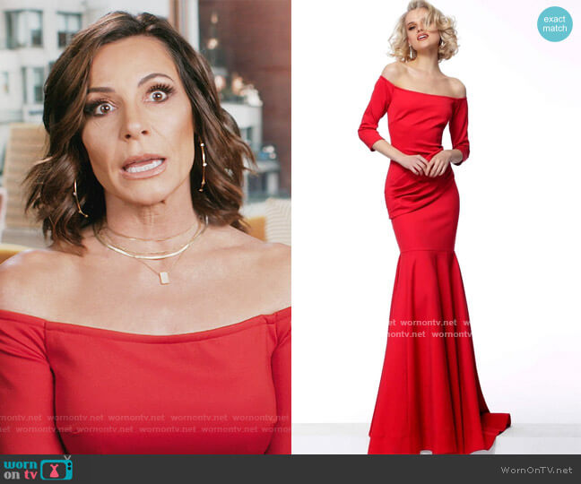 Jovani Off-Shoulder Mermaid Dress worn by Luann de Lesseps on The Real Housewives of New York City