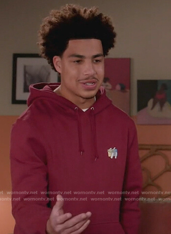 Junior’s red hoodie on Black-ish