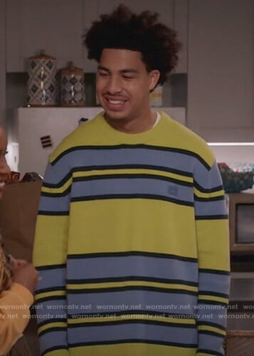 Junior’s green stripe sweater on Black-ish