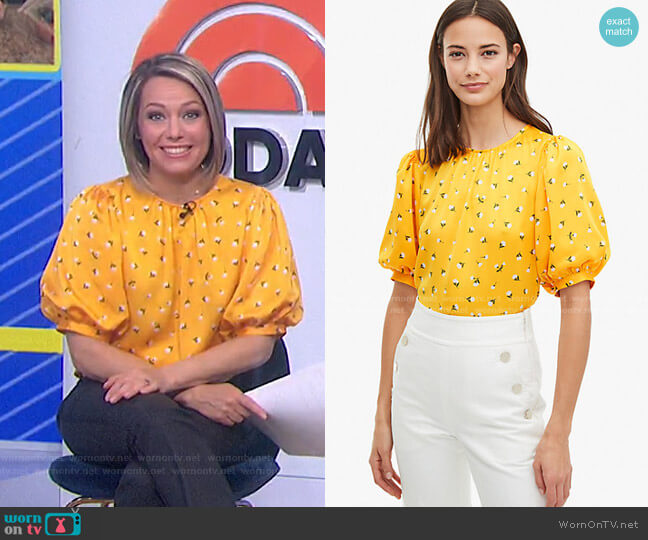 Kate Spade Dainty Bloom Top worn by Dylan Dreyer on Today