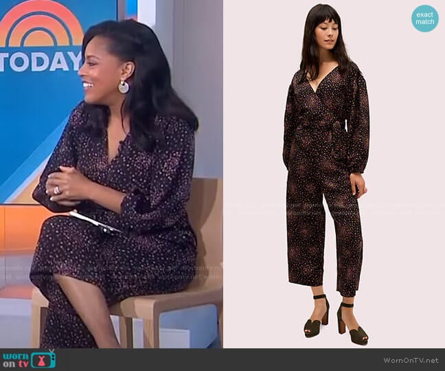 Kate Spade Disco Dots Jumpsuit worn by Sheinelle Jones on Today
