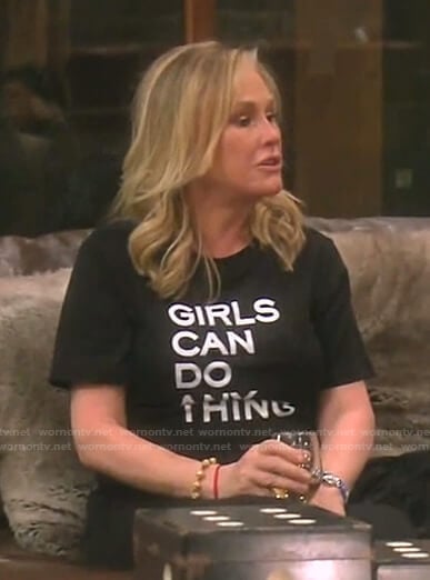 Kathy’s Girls Can Do Any-thing tee on The Real Housewives of Beverly Hills