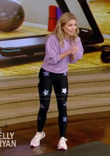 Kelly’s star print leggings on Live with Kelly and Ryan