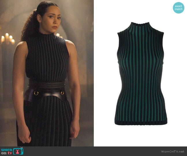 Kenzo Ribbed Sleeveless Top worn by Macy Vaughn (Madeleine Mantock) on Charmed