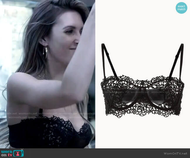 La Perla Macrame underwired long line bra worn by Audrina Patridge (Audrina Patridge) on The Hills New Beginnings