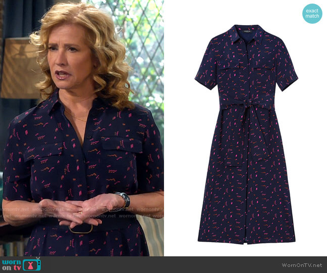 Lafayette 148 NY Doha Shirtdress worn by Vanessa Baxter (Nancy Travis) on Last Man Standing