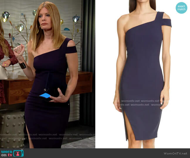 Likely Packard Dress in Navy worn by Phyllis Summers (Michelle Stafford) on The Young and the Restless