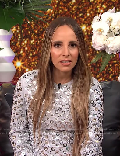 Lilliana’s grey sequin dress on E! News Post Pop